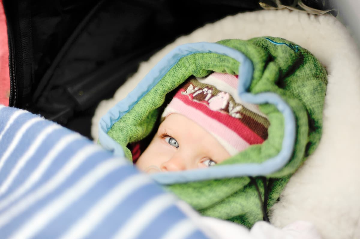 vognpose hvordan velge: baby i barnevogn